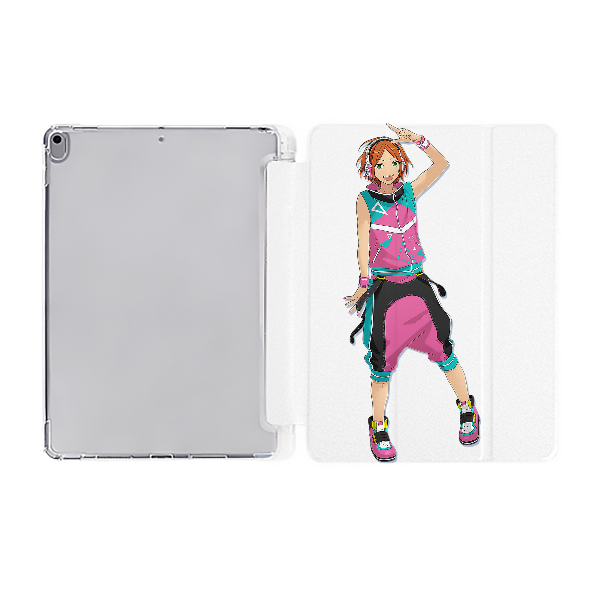 （画像用） あんさんぶるスターズ! Ensemble Stars IPad ケース ペン収納付き 三つ折りスタンド PUレザー×シリコン 対応機種9.5/10.5/10.9インチ